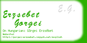 erzsebet gorgei business card